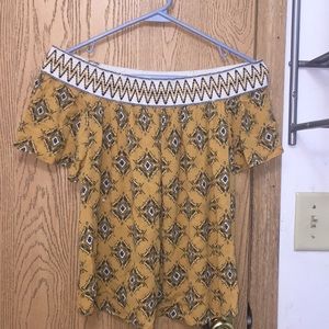 Orange off the shoulder top